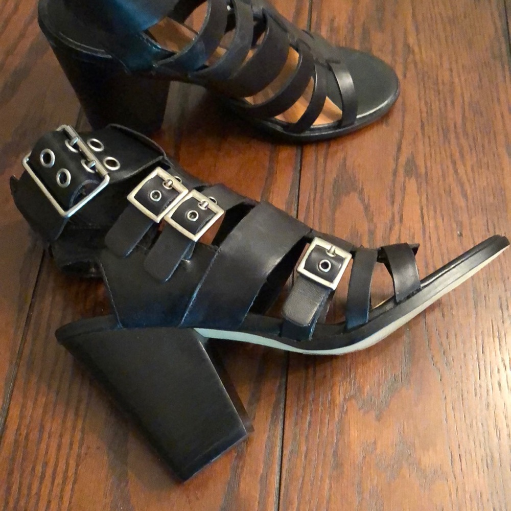 DV Dolce Vita black leather cage sandals